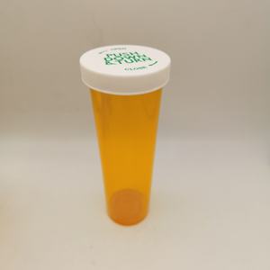 40 <span class=keywords><strong>DR</strong></span> PP医用向下推转琥珀色塑料药丸可逆小瓶药房容器制造商 - Product Image 3