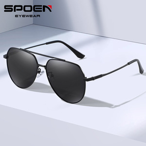SPOEN Pilot Sunglasses Polarized UV400 Full Rim Rectangle Men Driving <b>Eyewear</b> - Product Image 1