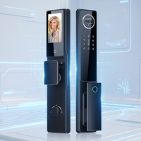 Cerradura Inteligente para Exteriores Tuya 2026 con Reconocimiento de Código, Sin Llave, Videoportero, Impermeable, Huella Dactilar 3D, Compatible con Wi-Fi, para Puerta de Madera