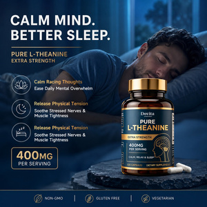 Capsules de L-Théanine à absorption élevée, marque privée OEM, 300 mg, soutien de la concentration et de la concentration cognitive, 60 capsules, capsules végétaliennes, sans OGM - Product Image 3