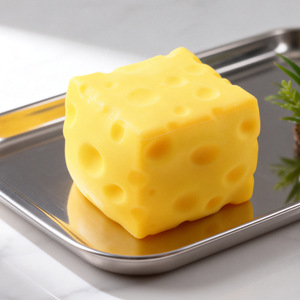 Giocattolo Antistress Morbido in TPR a Forma di Formaggio, Giocattolo Sensoriale Divertente a Lenta Risalita per Tutte le Età - Product Image 1