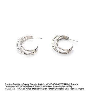 Aros de Acero Inoxidable con Baño de Oro PVD, Joyería de Moda Sostenible y Resistente - Product Image 2