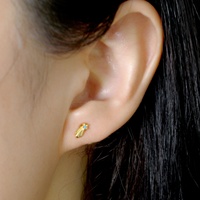 VEWANT Anting Tusuk Tulang Rawan Berlapis Emas 18K Rhodium Perak S925 Elegan dengan Batu Turquoise Bentuk Bintang Jatuh, Perhiasan Berkualitas