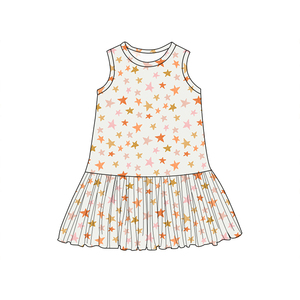Abito Estivo Senza Maniche per Bambine, Stampa Floreale e Leopardata Personalizzata, <span class=keywords><strong>Vestito</strong></span> al Ginocchio per Ragazze Adolescenti - Product Image 5