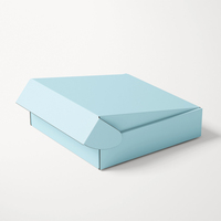 Caja de Cartón Corrugado para Envíos con Tapa Superior Azul Claro Personalizada