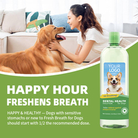 Additif buccal naturel au thé pour chiens et chats : Nettoyant dentaire, rafraîchisseur d'haleine, soin buccal, éliminateur de plaque et de tartre, avec logo personnalisé