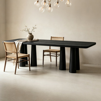 Table à manger rectangulaire en chêne massif, mobilier d'intérieur contemporain, avec 6 places, style moderne rétro, table de ferme, villa, appartement