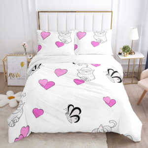 Nhà Máy Outlet thời trang in động vật dễ thương 100% Polyester tấm ga trải giường bộ đồ giường cho thanh thiếu niên - Product Image 4