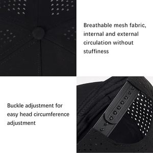 Waterproof Polyester Baseball Cap 6-Panel Fitted Breathable Outdoor Casual Custom Quick Dry Snapback Trucker <b>Golf</b> <b>Hat</b> For Men - Product Image 5