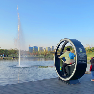 Fonte dinâmica interativa para bicicleta esportiva, programa de diversões aquáticas ao ar livre, material metálico durável - Product Image 2