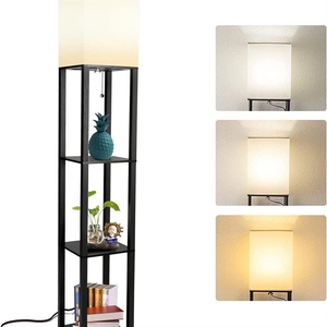 Lampe sur pied en bois, best-seller d'<span class=keywords><strong>Amazon</strong></span>, crée une ambiance haut de gamme pour la décoration de la chambre à coucher et du <span class=keywords><strong>salon</strong></span>. C'est un appareil deux-en-un - Product Image 3