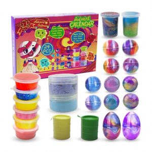 TOYSRUNNER 2022 Sprinkles Putty Beads Advent Calendar Slime DIY Making Kit Eco-friendly Plastic Non Toxic <b>Candy</b> - Product Image 2