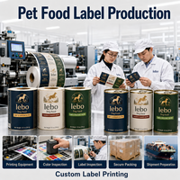 Étiquettes personnalisées de luxe en vinyle texturé, écologiques, durables, imperméables, avec gaufrage à chaud doré, imprimées à la machine pour animaux de compagnie haut de gamme (chats et chiens)