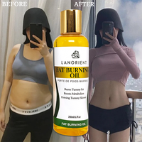 Produit de perte de poids rapide LANORIENT en marque privée, huile de massage pour le corps brûle-graisses naturelle et biologique à la vitamine E et au jojoba