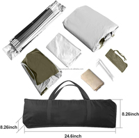 8 personnes 190t Polyester Double Couche Tous Temps Imperméable Spacieux Grand Intérieur Tunnel Famille Camping En Plein Air Tente