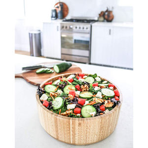 Cuenco para servir de bambú natural 100% Ensaladera Premium - Product Image 1