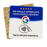 Plaque en acrylique personnalisée NFC Mini Tag pour avis, réseaux sociaux, menu, carte, plaque Google Tap pour restaurants