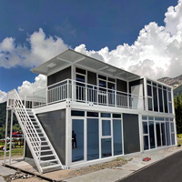 Maison en conteneur extensible moderne de 40 pieds, caravane de maison mobile étanche de 2 chambres à coucher, maisons à roulottes de 40 pieds pour hôtels