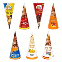 Supports et manchons en papier pour cornets de crème glacée, jetables, recyclables, résistants au congélateur, avec couvercle, vente directe fabricant