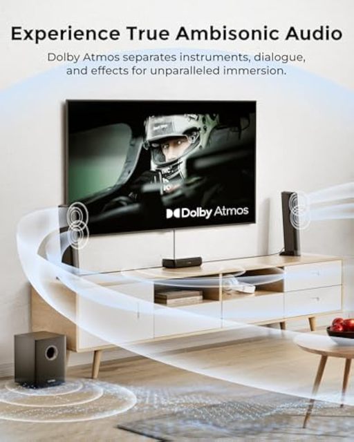 Modular 3-in-1 Design Apollo S80 Detachable Soundbar Fits Any Room Layout. Perfect for Apartments & Small Spaces.