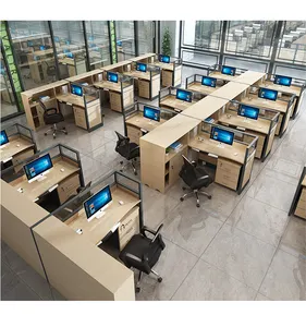 2019 Shenzhen cam kumaş ofis masası ekran kübik ofis masası bölümü