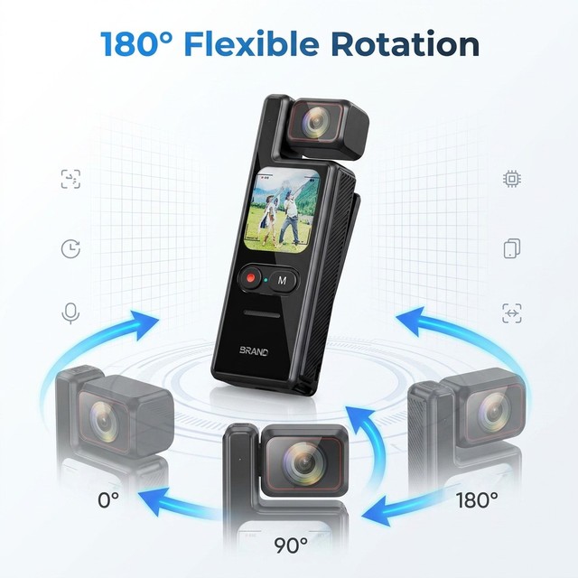 180 Rotating Lens Vlog Camera 1.47-inch Buy Biking Clear Durable Travel Shell Helmet Loop Extension Oem Mount App