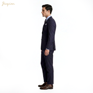 Traje <span class=keywords><strong>de</strong></span> Hombre Estilo 'Old Money' 2026, Traje Italiano a Medida <span class=keywords><strong>de</strong></span> Lana, Corte Entallado, <span class=keywords><strong>para</strong></span> Oficina y Bodas, MOQ Bajo - Product Image 2