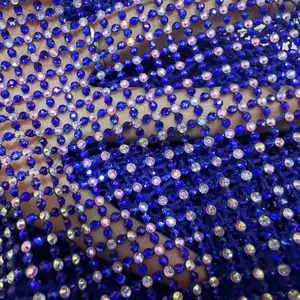 2024 neu heiß begehrt individuell gebrand kristall wasserbohrer elastischer bohrer strass netzstoff für kleid