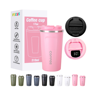 <span class=keywords><strong>Tazza</strong></span> in Metallo <span class=keywords><strong>Rosa</strong></span> da 17oz con Display LED per Temperatura, Regalo Aziendale, <span class=keywords><strong>Tazza</strong></span> da Caffè Luminosa Personalizzata, Bottiglia Termica per Acqua - Product Image 1