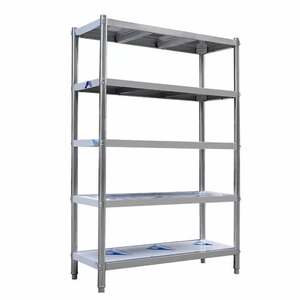 Rak <span class=keywords><strong>Display</strong></span> logam Stainless Steel, rak <span class=keywords><strong>Display</strong></span> baja anti karat empat lapisan dapat disesuaikan tinggi - Product Image 1