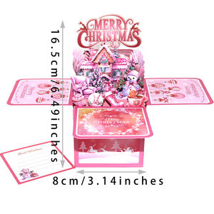 Wholesale 3D Pop up <strong>Christmas</strong> <strong>Card</strong> Eco Friendly Recyclable Personalized 3D Holiday Greeting <strong>Card</strong> - Product Image 5