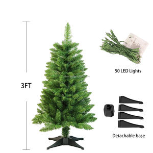 Arbre de bureau de Noël en <span class=keywords><strong>sapin</strong></span> PVC écologique de haute qualité 180 cm vert et rose pour l'intérieur de la maison et du centre commercial - Product Image 6