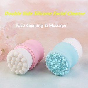 Cepillo <span class=keywords><strong>de</strong></span> silicona para limpieza facial, doble cara, cosmética - Product Image 6