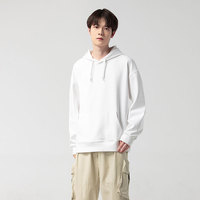 Sweat à capuche de Couple blanc pur, grande taille, vêtements équestres, pull à manches longues unisexe avec poche