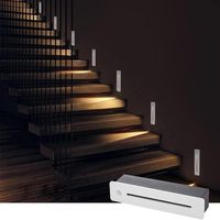 TSINYE Encastré Détecteur de Mouvement Étape Escalier Lumière Applique Intérieur Extérieur Décor Étanche Coin Couloir Escalier Appliques Murales