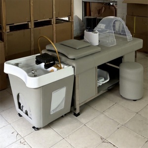 Table de massage et de lavage capillaire japonaise Kisen pour salon de coiffure, équipement de spa thaïlandais, lit de shampoing pour thérapie aquatique - Product Image 1