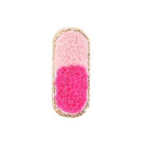 Mignon auto-adhésif Chenille tissu Patch paillettes brodé pilule serviette pour vêtements pantalons fer à repasser Style broderie décoration - Product Image 1