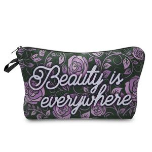 Bolsas <span class=keywords><strong>de</strong></span> maquillaje cosméticas simples impresas con letras inglesas a la moda para mujer, venta al por mayor <span class=keywords><strong>de</strong></span> fábrica, artículos <span class=keywords><strong>de</strong></span> tocador portátiles <span class=keywords><strong>de</strong></span> <span class=keywords><strong>viaje</strong></span> con cremallera - Product Image 3