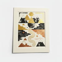 Impressions sur papier doré de qualité muséale personnalisées, impression Giclée avec cadres en carton, papier sans acide, affiche d'art pour exposition artistique