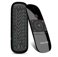 Teclado y Ratón Inalámbricos W1 2.4G, Mini Ratón Aéreo Recargable con Control por Voz y Aprendizaje de Códigos para Android TV Box/Mini PC/TV