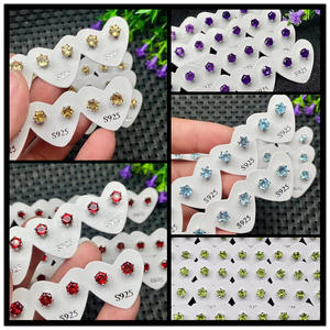 Серьги из натурального хрусталя с шестигранным 925 - Product Image 4