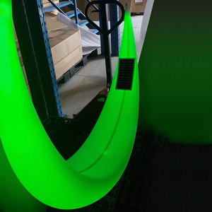 Lámpara Led de media luna alimentada por energía Solar para exteriores, iluminación de suelo de jardín, iluminación de patio, luz nocturna gigante de media luna - Product Image 6