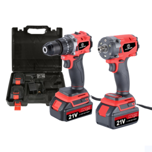 Kit de 2 Herramientas de Impacto de Litio de 18 V, Destornillador Eléctrico, Taladro Inalámbrico Recargable de 21 V - Product Image 6