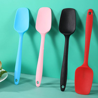 Vente en gros usine d'accessoires de cuisine : Spatule de cuisine en silicone haute température, outils de pâtisserie, racloir, compatible lave-vaisselle, pour la pâtisserie