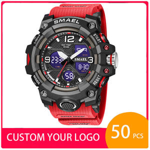 Reloj de Pulsera de Cuarzo Smael 8008 con Logotipo Personalizado OEM, Estilo Deportivo, Resistente al Agua, para Hombre - Product Image 1