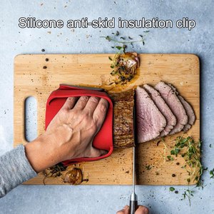 Mitaines de four multifonctionnelles en silicone, gants de cuisine de remplacement avec clip isolant antidérapant pour aliments, pain et barbecue - Product Image 2