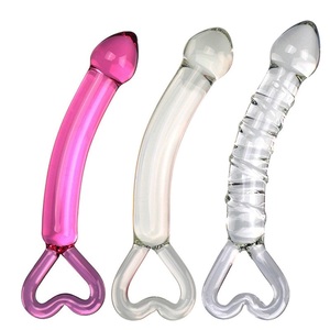 Pene de cristal en forma de corazón, Varita mágica para mujer, tapón Anal con cuentas, juguete sexual para adultos para masturbación de niñas - Product Image 1