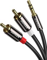 Câble adaptateur audio RCA Ugreen 6 pieds 3,5 mm, son haute fidélité, prise casque, PVC flexible, RCA mâle auxiliaire 3,5 mm RCA