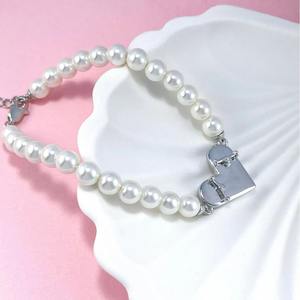 Hot Selling Cross Border Heart Freshwater <b>Pearl</b> Beaded <b>Bracelet</b> Korean Style High-End Fashion Niche with Temperament - Product Image 4