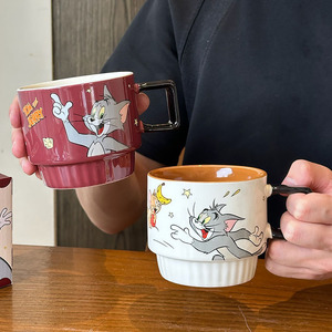 Taza de cerámica de Tom y Jerry con asa, diseño de dibujos animados, para café o té, caja de regalo incluida - Product Image 4